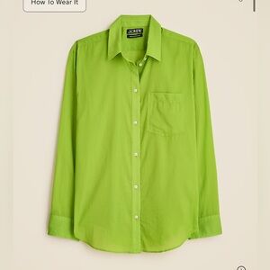 NWT Pear Green J. Crew Button Down Shirt